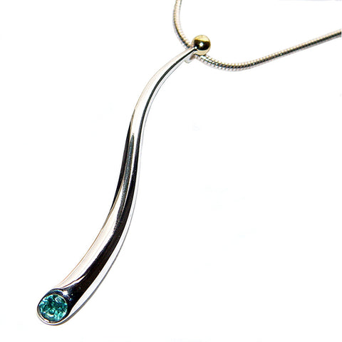 Paul Finch - Blue Topaz 54mm Wavy Necklet from the Necklaces collection at Argenteus Jewellery