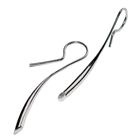 Paul Finch - 38mm Sterling Silver Tapered Drop Earrings from the Earrings collection at Argenteus Jewellery