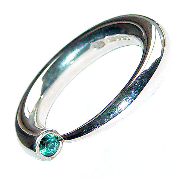 Paul Finch - Blue Topaz Open Curve Ring from the Rings collection at Argenteus Jewellery
