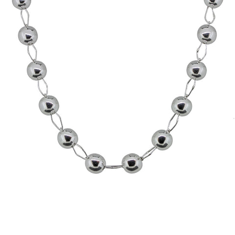 Beads and Ellipse Wire Links Necklace from the Necklaces collection at Argenteus Jewellery