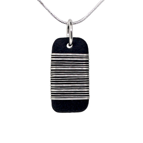 Tracey Birchwood - 17mm Drop Random Band Necklet from the Necklaces collection at Argenteus Jewellery