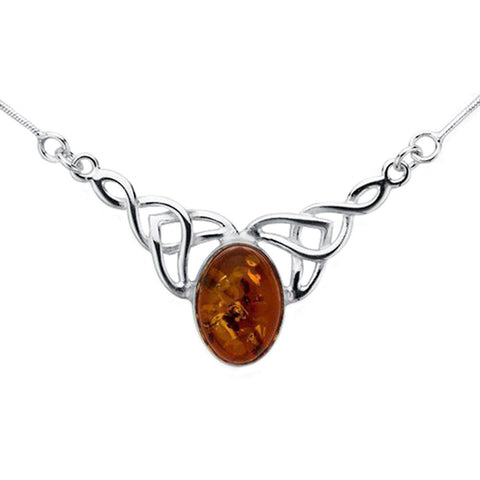 Amber Celtic Necklace