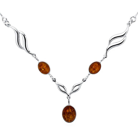 Amber Ovals Necklace from the Necklaces collection at Argenteus Jewellery