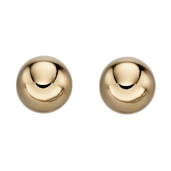 Gold Ball Stud Earrings - 6mm from the Earrings collection at Argenteus Jewellery
