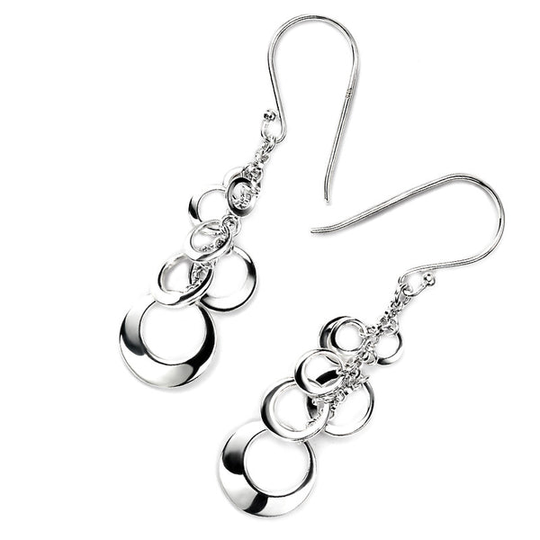 Mixed Circles Drop Earrings from the Earrings collection at Argenteus Jewellery
