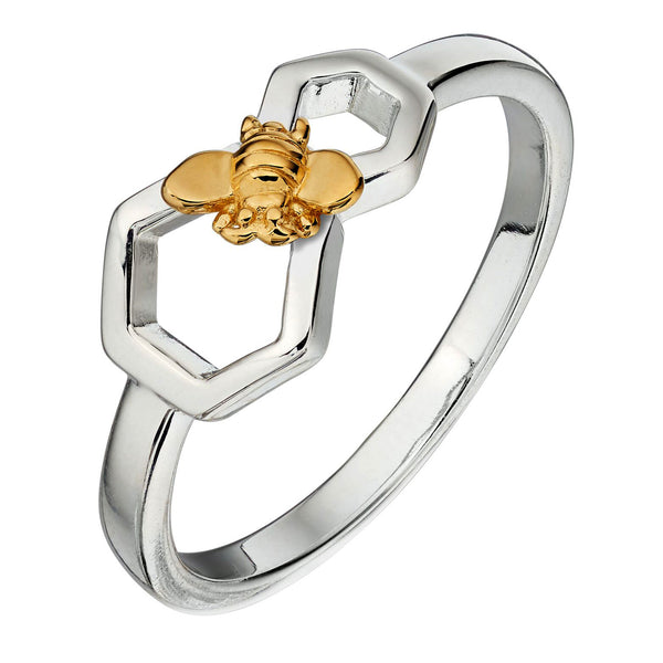 Bee and Honeycomb Ring from the Rings collection at Argenteus Jewellery