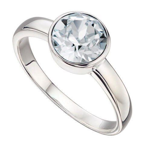 Birthstone-April Crystal Ring