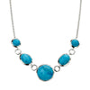 Circle and Oval Necklace - Blue Magnesite from the Necklaces collection at Argenteus Jewellery
