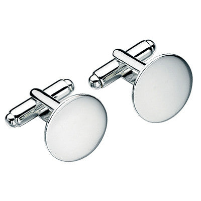 Sterling Silver Round Polished Cufflinks