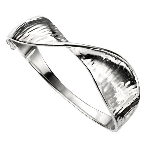 Twisted Bangle - Hammer Finish from the Bangles collection at Argenteus Jewellery