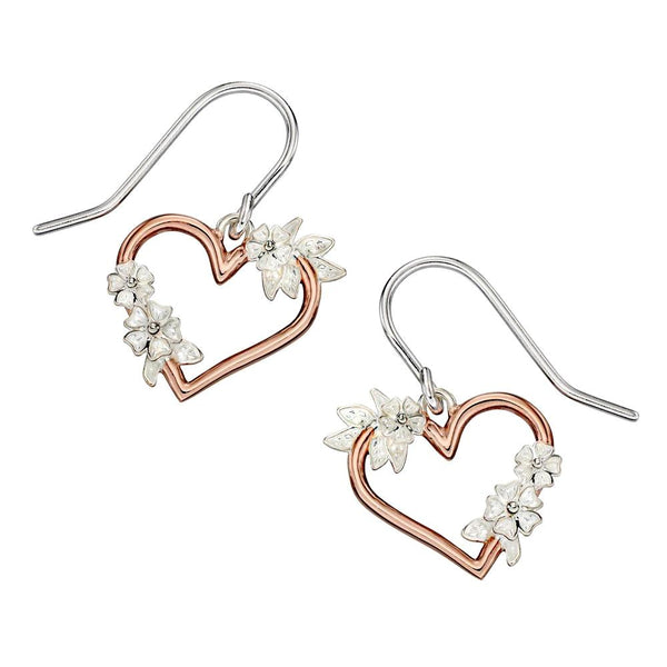 Heart and Flowers Earrings from the Earrings collection at Argenteus Jewellery