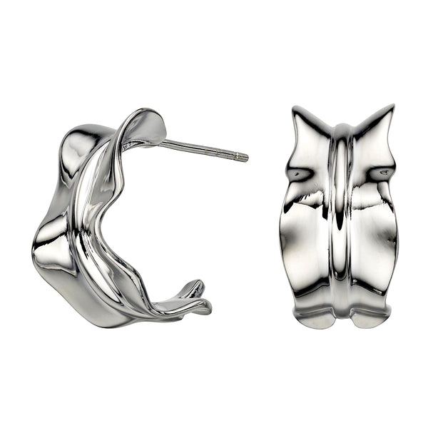 Hart's Tongue Fern Hoop Earrings from the Earrings collection at Argenteus Jewellery