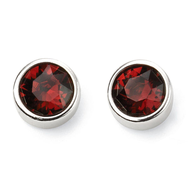 Birthstone Earrings-January Garnet from the Earrings collection at Argenteus Jewellery
