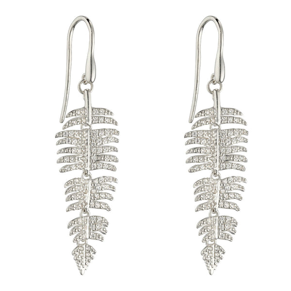 Palm Leaf Drop Earrings