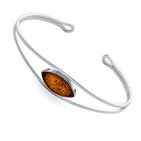 Amber Ellipse Torc Bangle