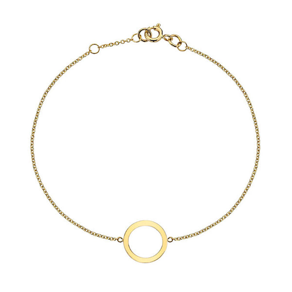 Gold Circle Bracelet from the Bracelets collection at Argenteus Jewellery