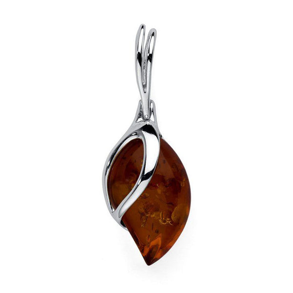 Amber Leaf Pendant from the Pendants collection at Argenteus Jewellery