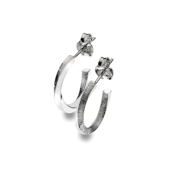 Pleats Texture Hoop Earrings from the Earrings collection at Argenteus Jewellery