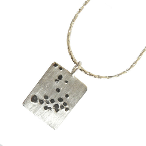 Hazel Davison - Bubbles Rectangle Drop Necklace