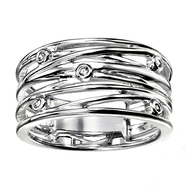 Wrapped Wire and Cubic Zirconias Ring from the Rings collection at Argenteus Jewellery