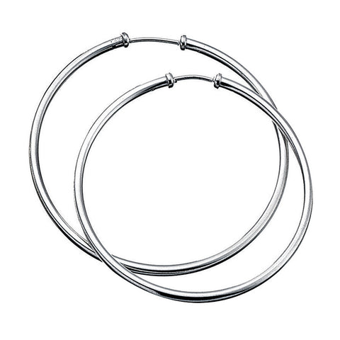 50mm Sterling Silver Hoop Earrings from the Earrings collection at Argenteus Jewellery