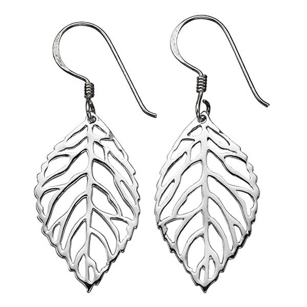 Open Leaf Drop Earrings from the Earrings collection at Argenteus Jewellery