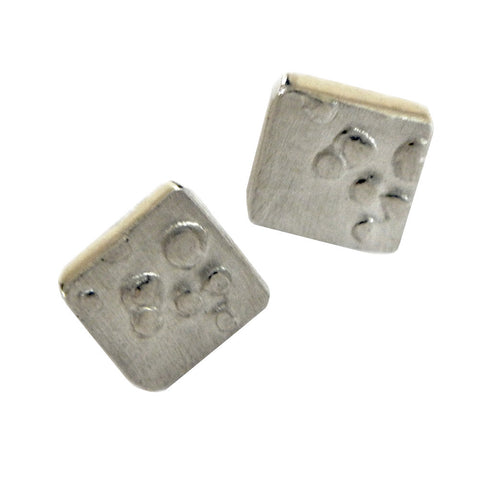 Hazel Davison - Bubbles Small Square Stud Earrings