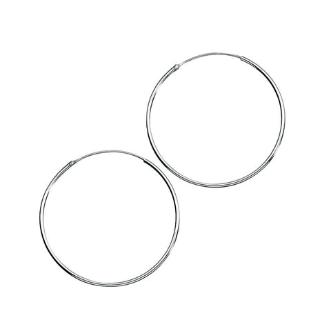 40mm Fine Sterling Silver Hoop Earrings from the Earrings collection at Argenteus Jewellery