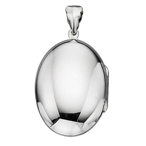 Large Plain Polished Oval Locket