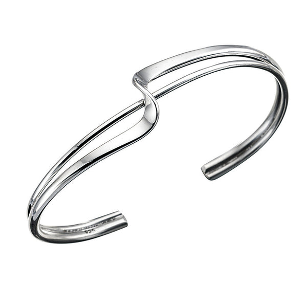 Wire and Squiggle Torc Bangle from the Bangles collection at Argenteus Jewellery