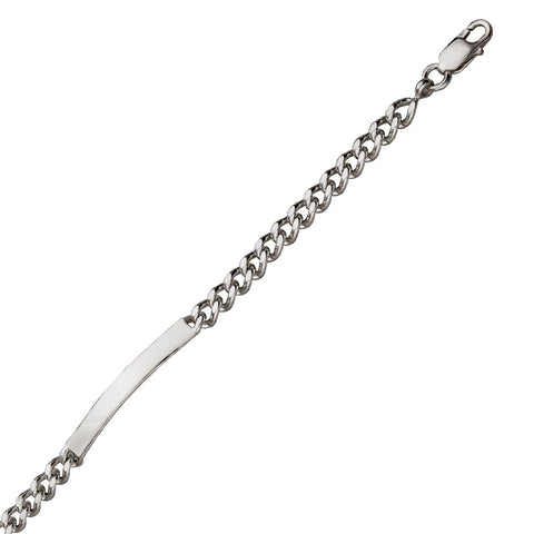 Curb 5.03mm Open Filed Link ID Bracelet from the Bracelets collection at Argenteus Jewellery
