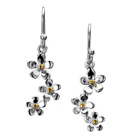 Daisies Trio Drop Earrings from the Earrings collection at Argenteus Jewellery