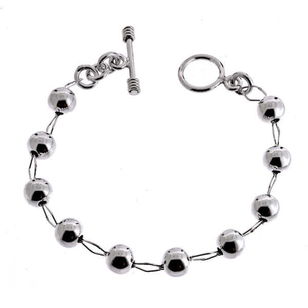 Beads and Ellipse Wire Links Bracelet from the Bracelets collection at Argenteus Jewellery
