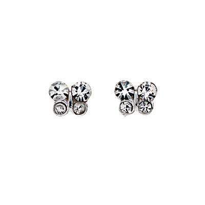 Cubic Zirconia Butterfly Stud Earrings from the Earrings collection at Argenteus Jewellery