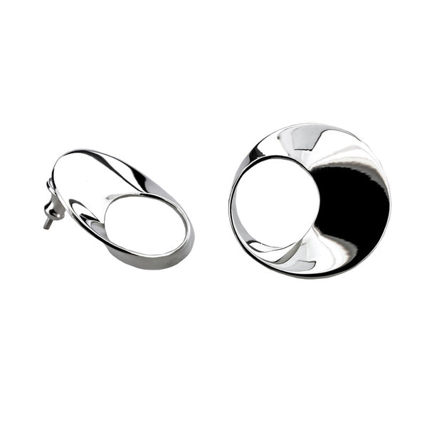 Twisted Circle Stud Earrings from the Earrings collection at Argenteus Jewellery