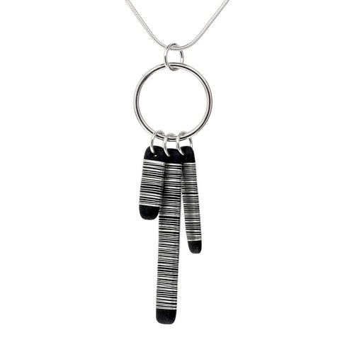 Tracey Birchwood - Three Tassles Drop Necklet from the Necklaces collection at Argenteus Jewellery