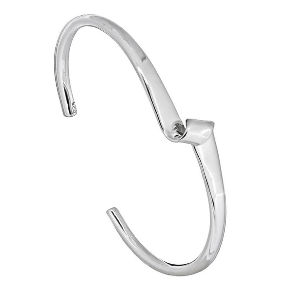 Folded Silver Torc Bangle from the Bangles collection at Argenteus Jewellery