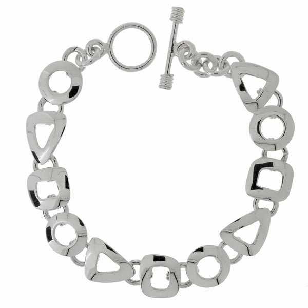 Circle, Triangle and Square Links Bracelet from the Bracelets collection at Argenteus Jewellery