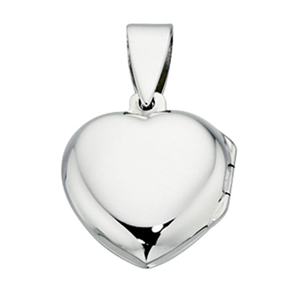 Sterling Silver Polished Plain Heart Locket from the Pendants collection at Argenteus Jewellery