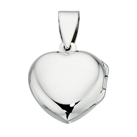 Sterling Silver Polished Plain Heart Locket