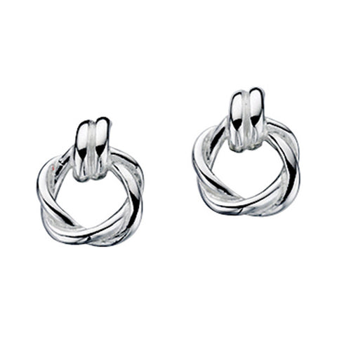 Double Twist Circle Stud Earrings from the Earrings collection at Argenteus Jewellery