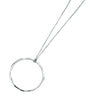 Hammer Circle Drop Necklace - Sterling Silver from the Necklaces collection at Argenteus Jewellery
