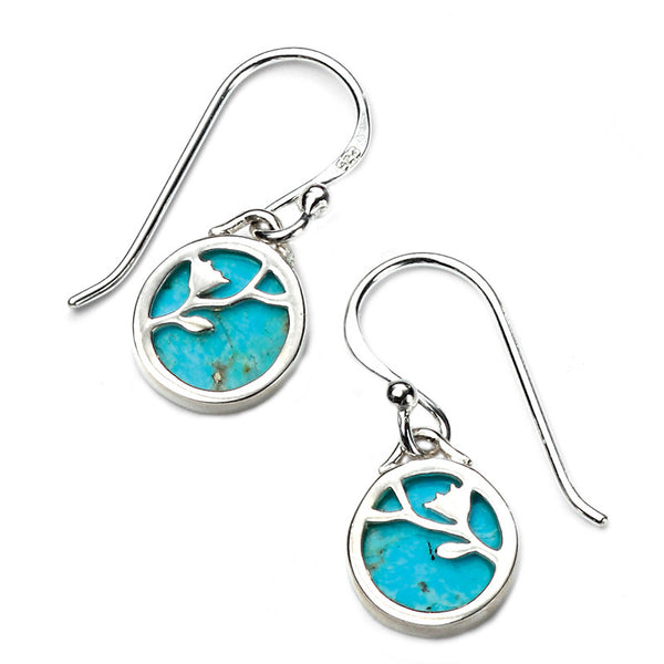 Turquoise Round Drop Earrings from the Earrings collection at Argenteus Jewellery