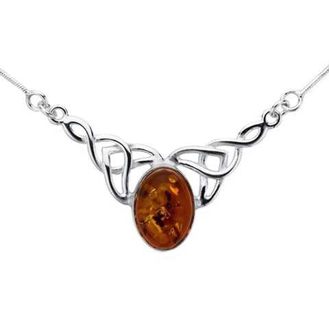 Amber Celtic Necklace from the Necklaces collection at Argenteus Jewellery