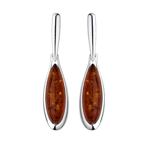 Amber Hinged Teardrop Earrings from the Earrings collection at Argenteus Jewellery