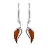 Amber Leaf Drop Earrings from the Earrings collection at Argenteus Jewellery