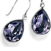 Purple Swarovski Crystal Teardrop Earrings from the Earrings collection at Argenteus Jewellery