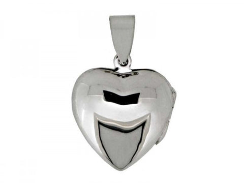 Sterling Silver Plain Heart Locket