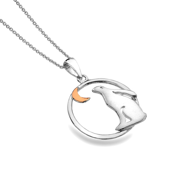 Hare Looking At The Moon Necklace from the Necklaces collection at Argenteus Jewellery
