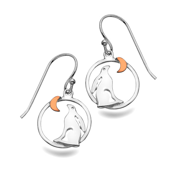 Hare Looking At The Moon Earrings from the Earrings collection at Argenteus Jewellery
